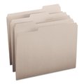 Smead Pressboard Folder, 1/3-Cut Tab, Gray, PK100, Tab Cut: 1/3 12343